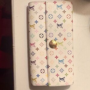 Louis Vuitton White Multicolor Monogram Wallet